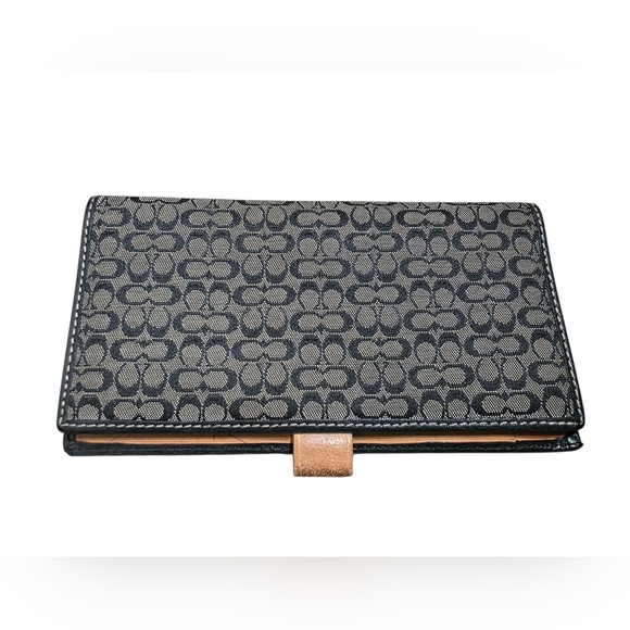 Coach Vintage Monogram Logo Checkbook Cover - Picture 1 of 3